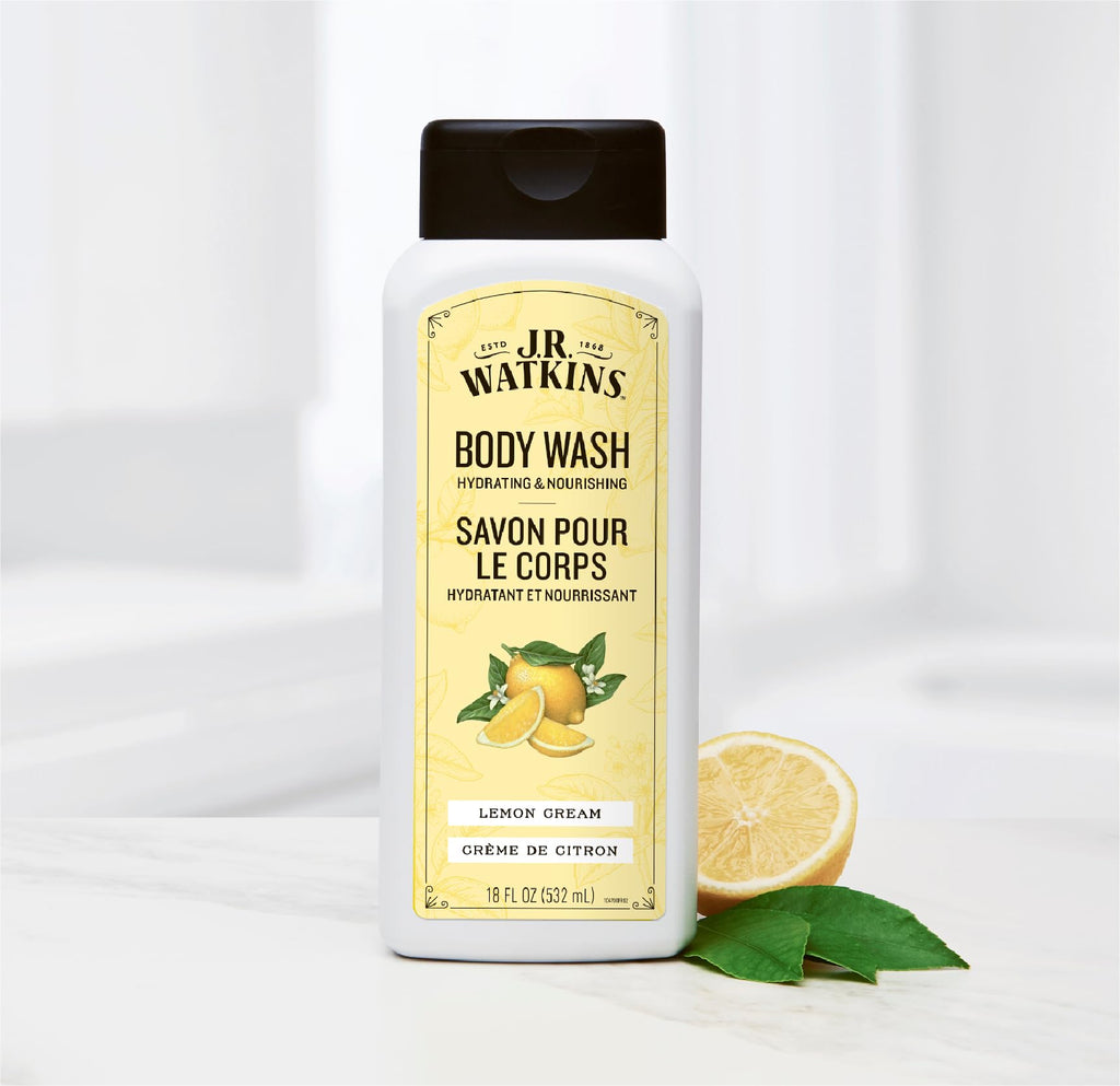 J.R. Watkins Body Wash Lemon Cream, 18 fl oz, 2 Pack