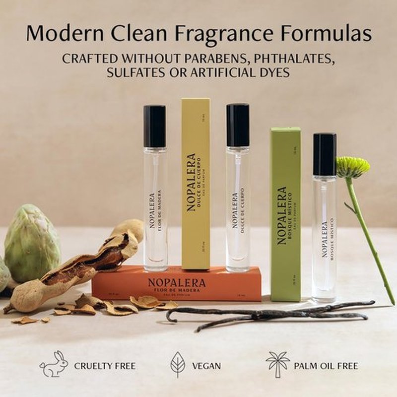 Nopalera Bosque Místico Eau de Parfum Travel Spray - Sweet Spicy Floral Perfume with Hibiscus & Cashmere Woods | 10ml