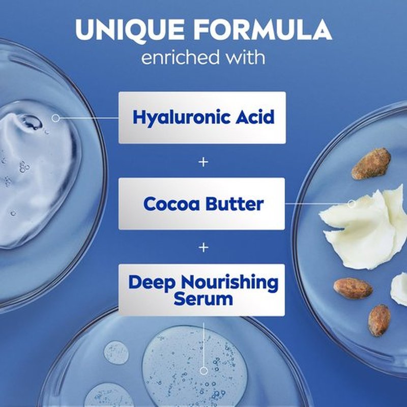 NIVEA Cocoa Butter Body Cream - Deep Nourishing Serum for Dry Skin | 16 Ounce Jar