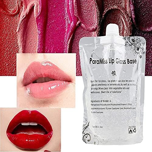 PARAMISS Clear Lip Gloss Base 10 Ounce (350 ML) Non-Stick Moisturizing Versagel Lip Gloss Base DIY Handmade Lip Balms Lip Plumper Making Organic Lip Gloss Supplies