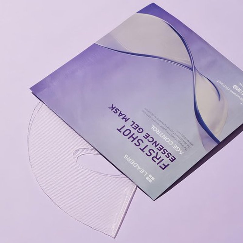 LEADERS FirstShot Essence Gel Mask Age Control - Anti-Aging, Hydrating & Regenerating Hydrogel Mask to Rejuvenate & Revitalize Skin | Age Control with Silkworm Extract for Youthful Skin - 5 Pack