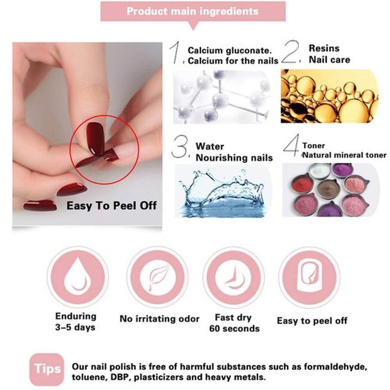 Tophany Non Toxic Nail Polish Set, Easy Peel Off and Fast Dry NailPolish Set for Pack, Eco Friendly and Organic Water Based Nail Polish for Women,Teens(20 Bottles)