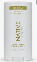 Native Sensitive Deodorant - Aluminum Free & Baking Soda Free | Desert Grass & Sandalwood Scent