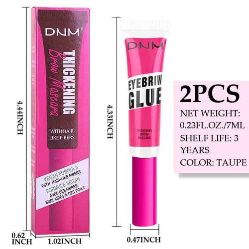 Kaely Brow Mascara - Waterproof Tinted Eyebrow Gel | Vegan & Cruelty-Free | 2Pcs Set in Transparent