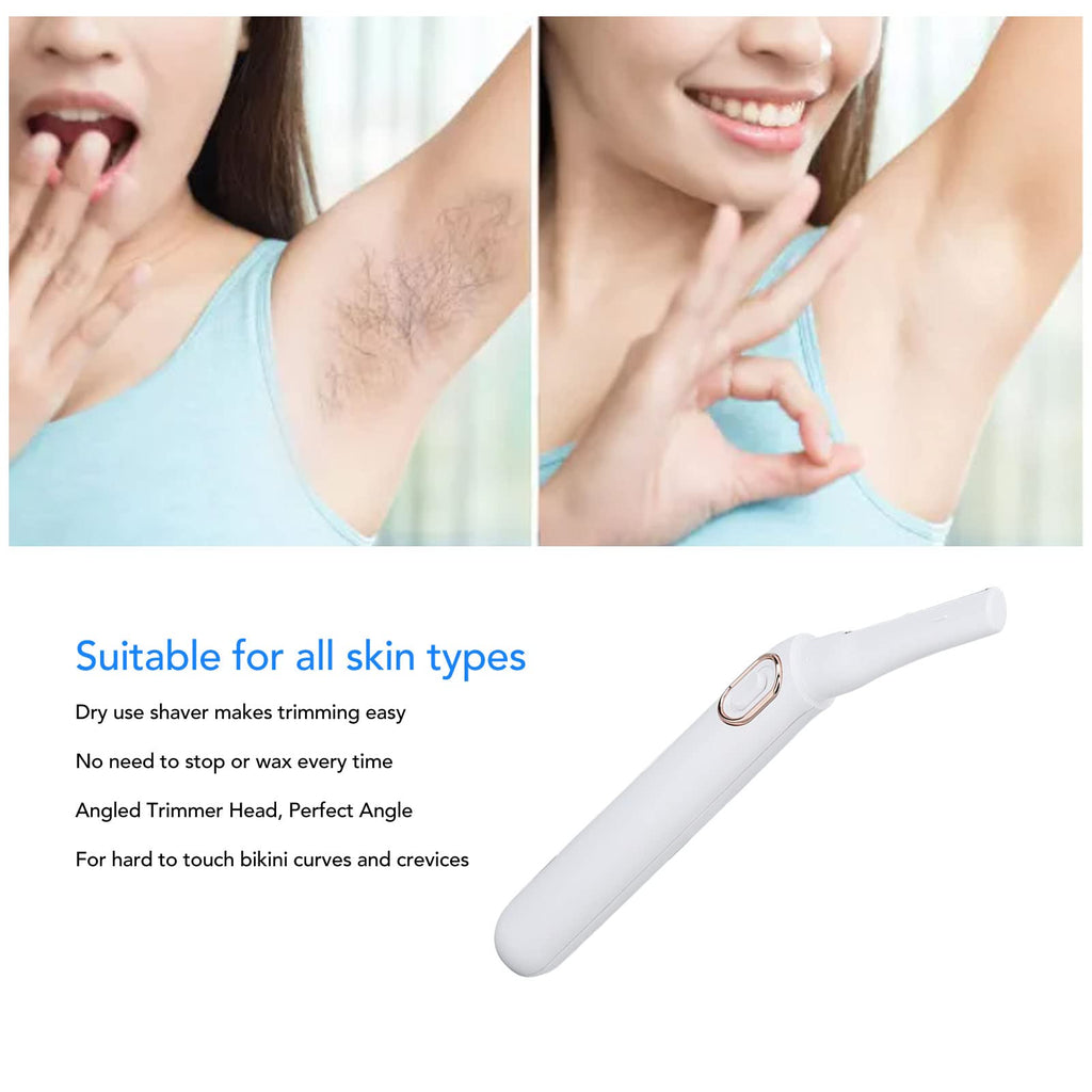 Yinhing Electric Bikini Shaver with LED Light, Electric Epilator, Electric Shaver for Women, Body Hair Trimmer, Body Depilator, Eyebrow Trimmer, Hair Removal Tool, Bikini Line Shaver