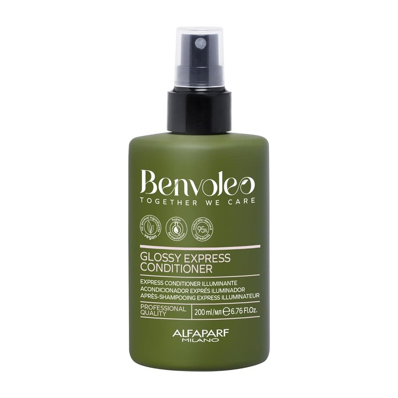 ALFAPARF MILANO Benvoleo Glossy Express Conditioner - Vegan, Sustainable Hair Care for Dull Hair - 6.76 FL. Oz.
