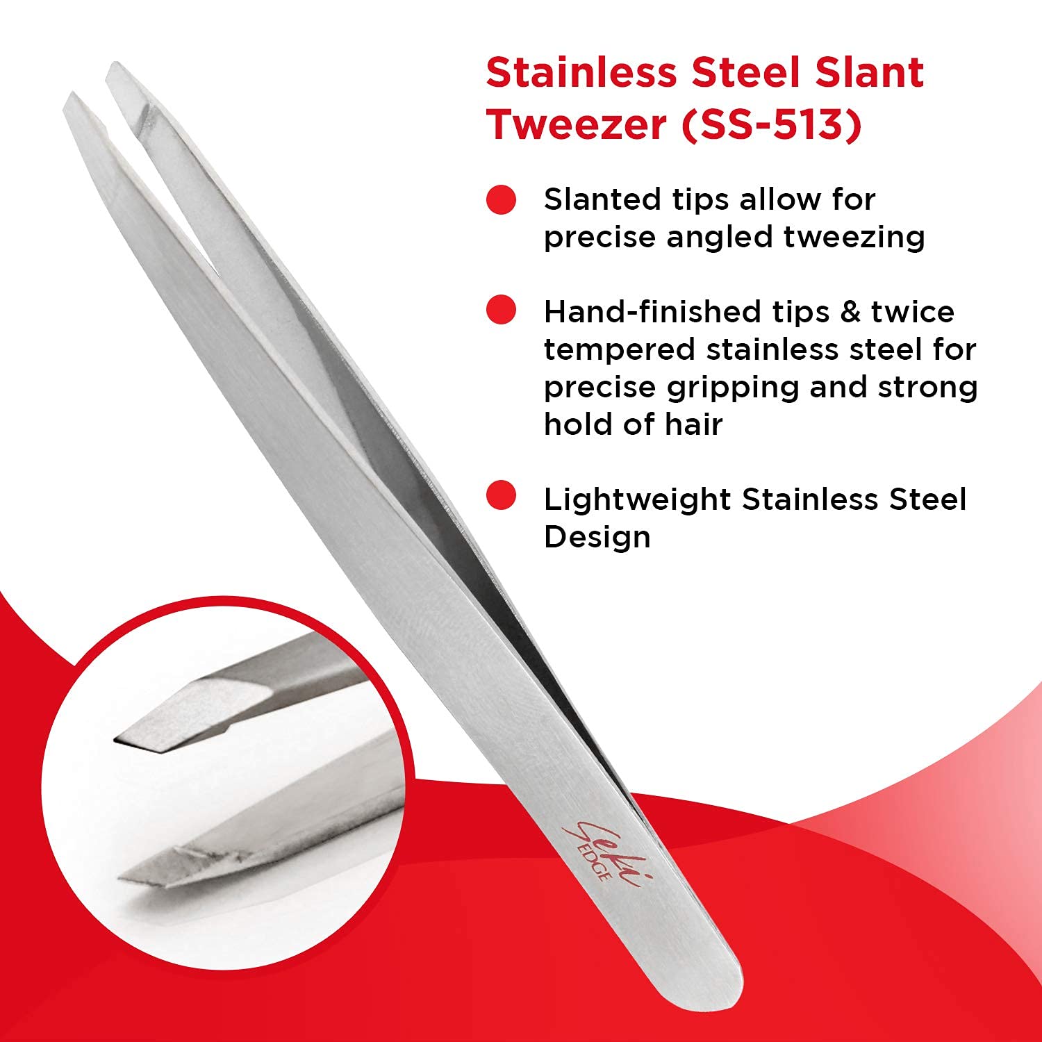 Seki Edge Stainless Steel Slant Tweezer SS 513