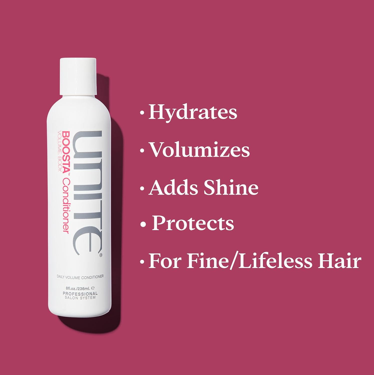 UNITE Hair BOOSTA Shampoo, Conditioner & Volumizing Spray - Adds Lift, Body & Shine for Fine Hair - 10 Fl Oz, 8 Fl Oz, 8 Fl Oz
