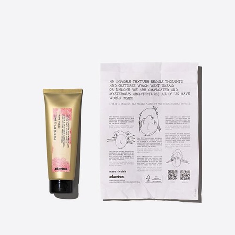 Davines Medium Hold Pliable Paste - Natural Texture & Control | 4.23 Fl Oz for Flexible Styling