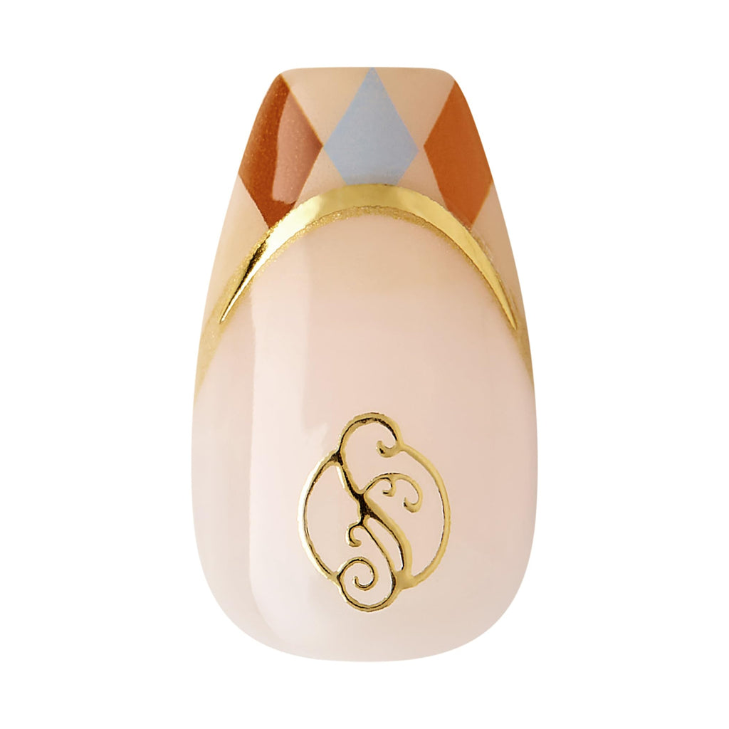 WICKED X imPRESS Press On Nails, ‘Jolly Old Shiz’, Multicolor, Medium Coffin, New Improved Adhesive, Up To 10 Day Hold, Includes 30 Fake Nails, 1 Prep Pad, 1 Manicure Stick, 1 Mini File