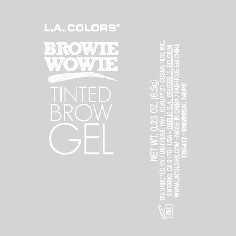 L.A. COLORS Browie Wowie Brow Tinted Gel - Dark Brown for Effortless, Defined Brows