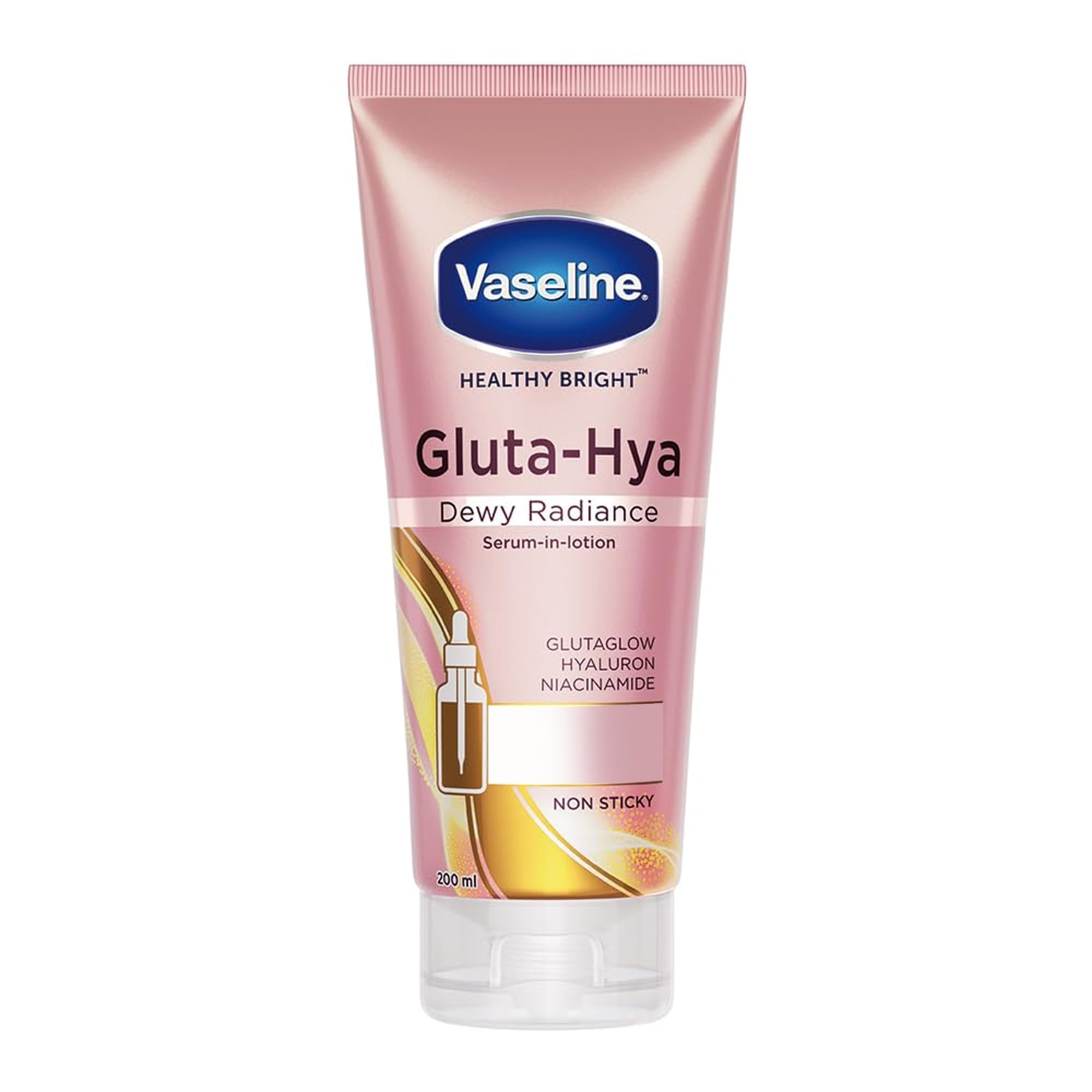 Vaseline Gluta-Hya Dewy Radiance Serum-in-Lotion, Lightweight Moisturizing Body Lotion – 200 ml / 6.7 fl oz