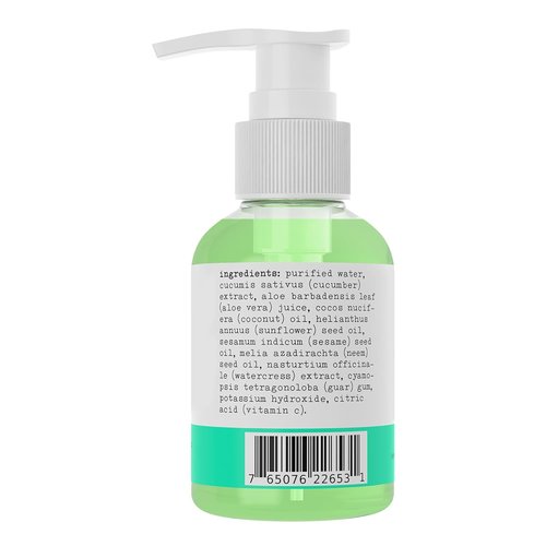 Sapo Cucumber Face Cleanser - Gentle Gel Wash with Aloe & Coconut Oil | Hydrating pH-Balanced 4 oz
