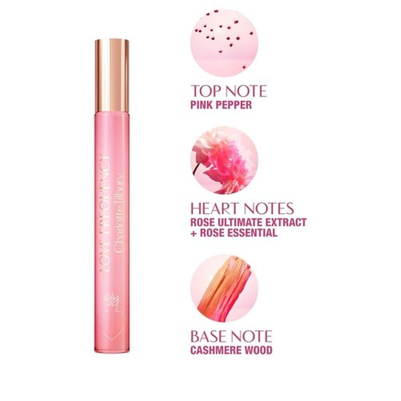 Charlotte Tilbury Love Frequency Eau De Parfum - Pheromone-Infused Floral Fragrance - Long-Lasting with Patchouli, Musk & Rose Notes
