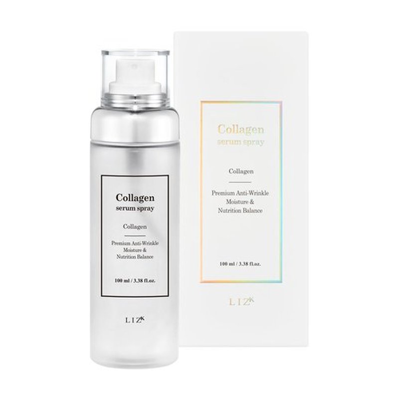 LIZK Collagen Serum Spray for Face 100ml (3.38 fl.oz) Glass Skin,easy to use, sparying at first step in skincare,body care, moisture mist, korea cosmetics
