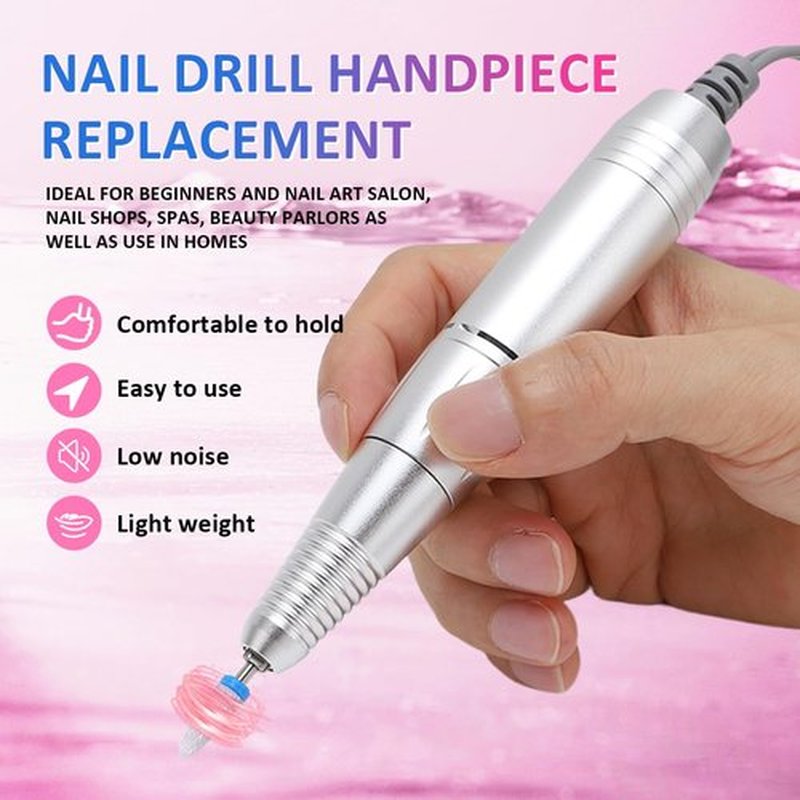 Nail Drill Handpiece Replacement,Nail Art Drill Handpiece Nail Drills Handle Machine Electric Acrylic Gel Nail Polishing Sanding Replacement Handle