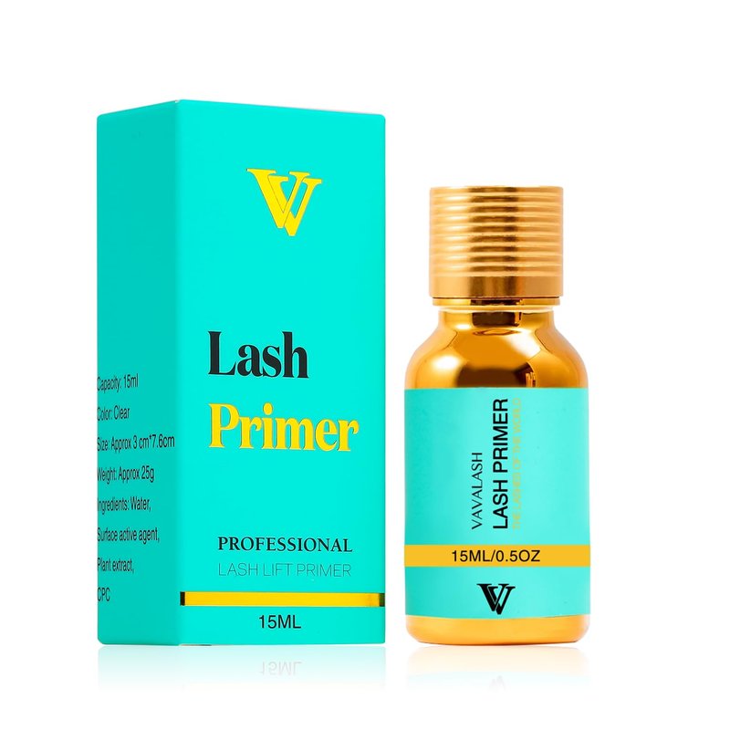 VAVALASH Lash Primer for Lash Extensions 15 ML Eyelash Extension Primer Increase Adhesive Bonding Power Easily Removes Proteins and Oils for Longer Lash Lasting Professional Use Only(15ML)