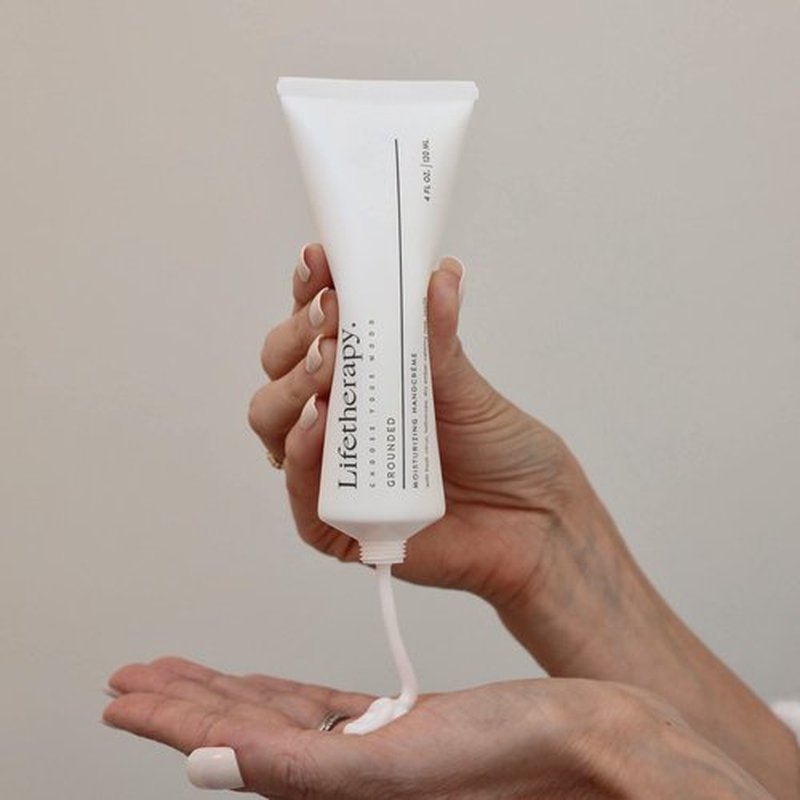 Lifetherapy Moisturizing Hand Cream - Grounded | Clean, Skin-Loving Formula | Vegan & Gluten Free | Fast-Absorbing & Lightweight | Free From Parabens, Sulfates & Phthalates 4oz