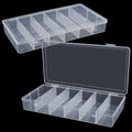 Skiennix Clear Plastic Storage Box - Versatile Organizer for Makeup, Jewelry & Tackle | 2-Pack