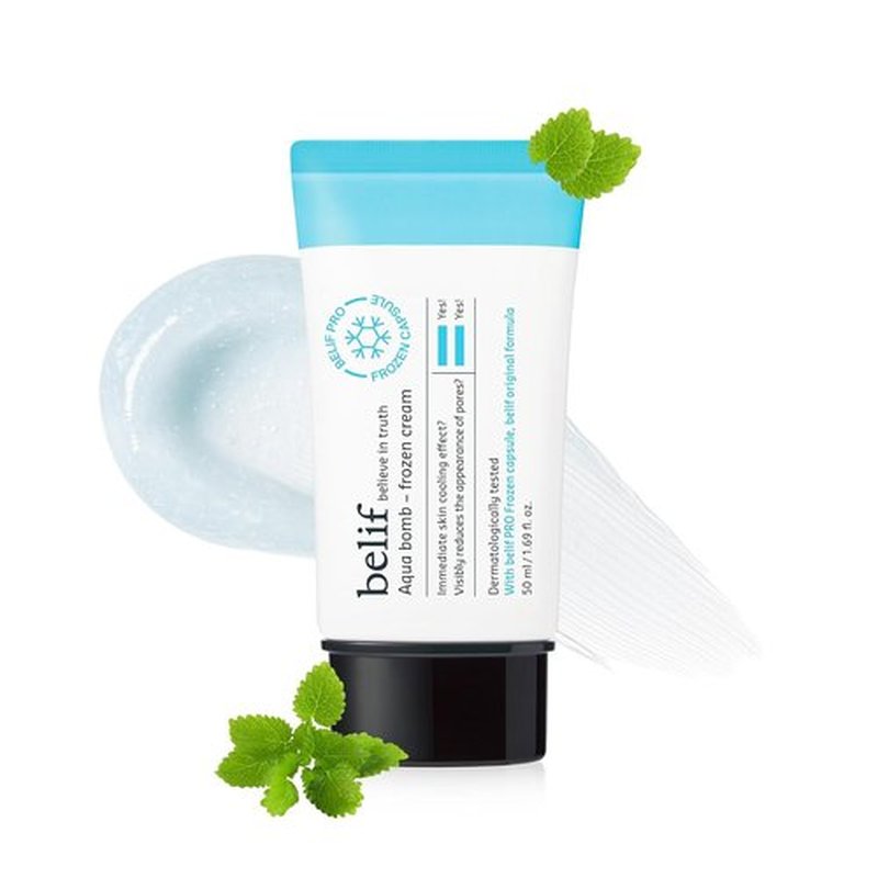 Belif Aqua Bomb Frozen Gel Cream - Soothing Hydration with Panthenol & Niacinamide - Lightweight Daily Moisturizer, 1.69 fl oz