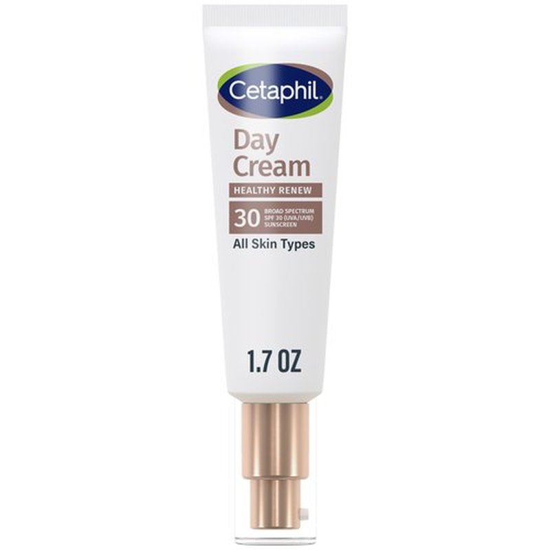 Cetaphil Healthy Renew Moisturizing Day Cream 1.7 Oz, Daily Moisturizer with SPF 30, Skin Tightening Anti Wrinkle Cream for Face with Peptides, Fragrance Free, Retinol Alternative For Sensitive Skin