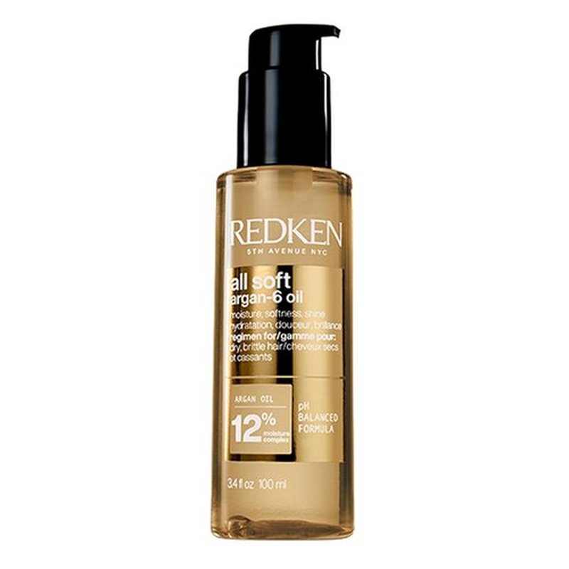 Redken All Soft Argan-6 Oil Treatment - Deeply Conditions Dry Hair, Adds Softness & Shine