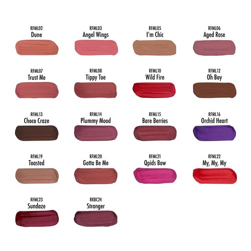 Ruby Kisses Forever Matte Liquid Lipstick 5 Pack - RFML14&15&16&20&24