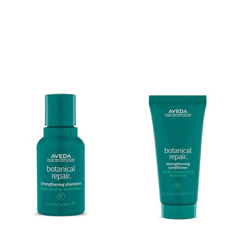 Aveda Botanical Repair Shampoo & Conditioner Set - Strengthens & Repairs Damaged Hair | Travel Size