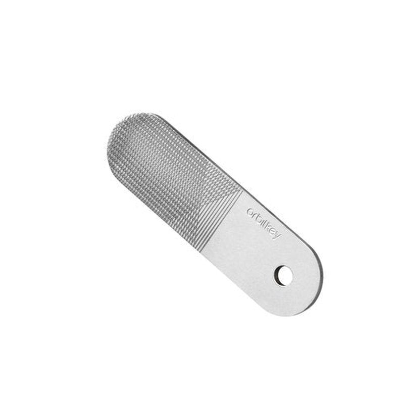 Orbitkey Nail File & Mirror for Key Organizer or Key Ring, Add On | 2-in-1 Compact Beauty Tool Nail File & Mirror | Made with Stainless Steel, Slim and Durable
