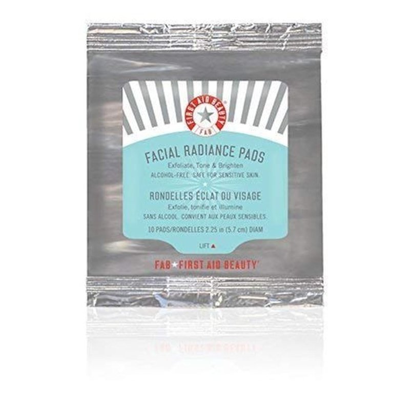 First Aid Beauty Facial Radiance Pads - Travel Size, 10 Exfoliating Pads for Glowing Skin