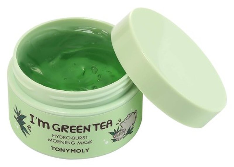 TONYMOLY Green Tea Hydro Burst Morning Mask - Refreshing Gel for Dull Skin | Hydrating & Calming with Green Tea, Bamboo & Centella Extracts