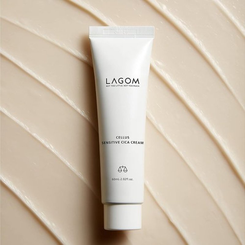 LAGOM Cellus Sensitive Cica Cream - Soothing Korean Skincare with Centella & Ceramide | 2.02 Fl Oz