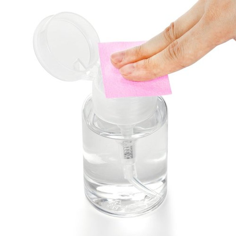 Hedume 16 Pack Nail Polish Remover Pump Empty Dispenser Bottle, Push Down Pump Dispenser, Empty Makeup Container for Alcohol, Acetone, Nail Polish and Makeup Remover, 5 oz