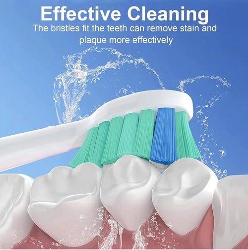 Philips Sonicare Replacement Toothbrush Heads - 8 Pack Compatible with Click-On Handles - White