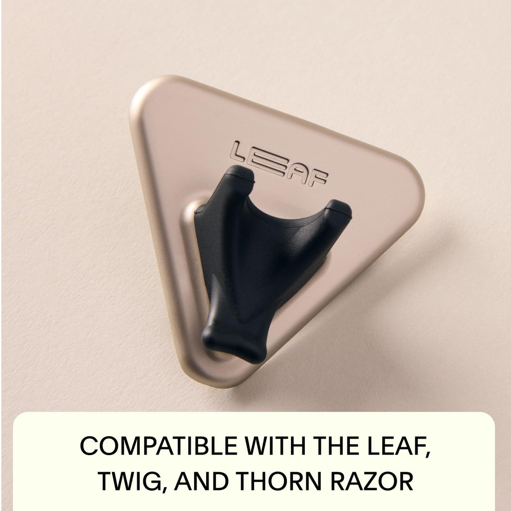 Leaf Shave | Shower Holder, Mercury - Bathroom Adhesive Razor Wall Hook Compatible Only with The Leaf Razor, Twig Razor, and Thorn Razor