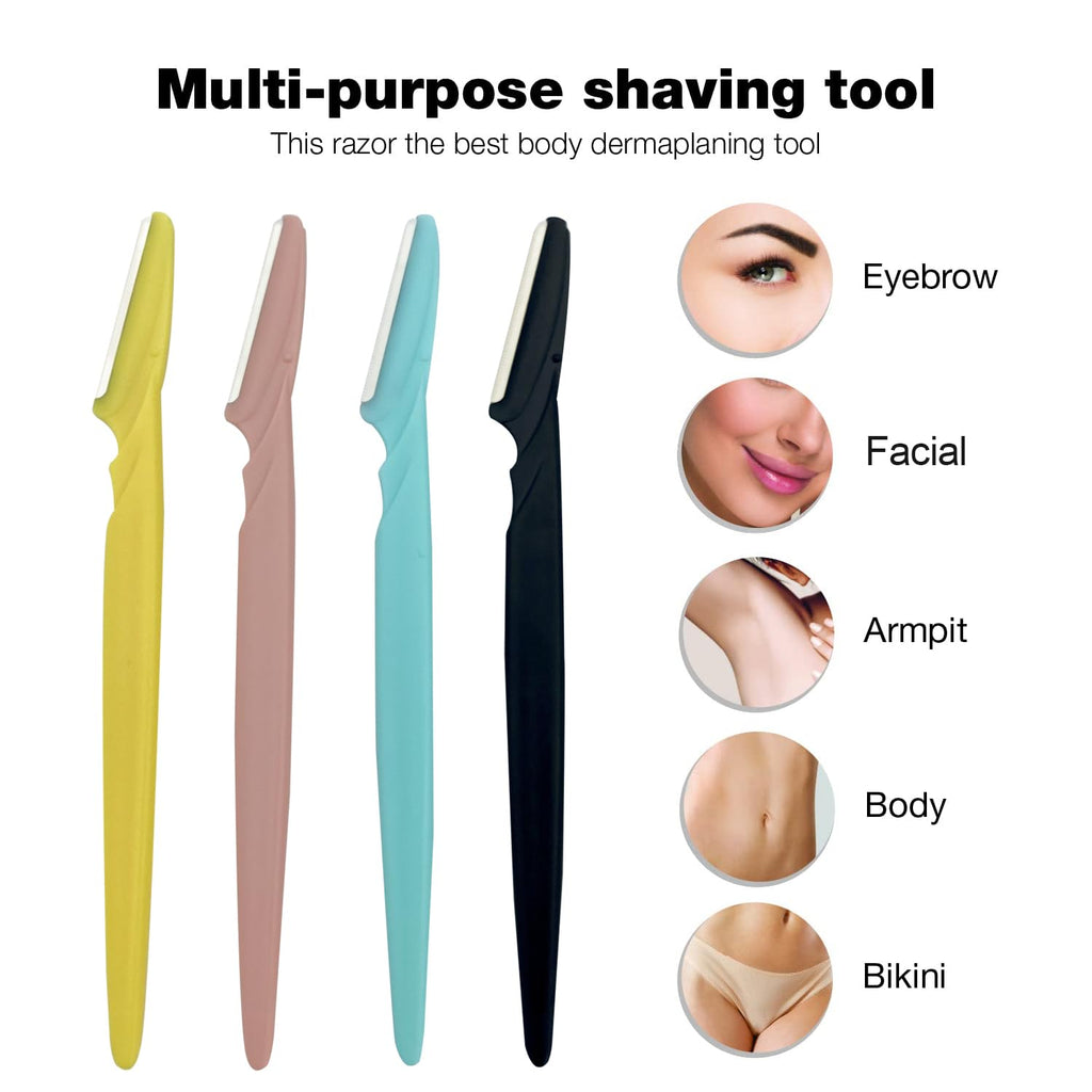 Szeyuen Eyebrow Razor for Women,4 Pcs Dermaplane Razor for Women Face Multipurpose Facial Hair Shaper Trimmer