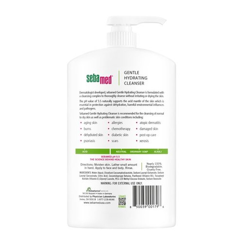 SEBAMED Gentle Hydrating Cleanser - Fragrance-Free pH 5.5 Formula for Sensitive Skin | 33.8 Fl Oz