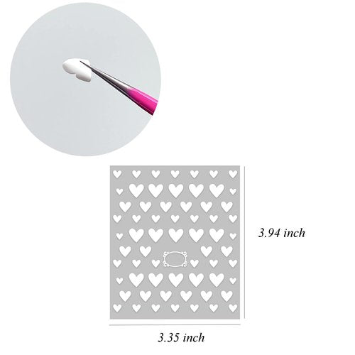 IHUKEIT Black and White Hearts Stars Nail Stickers for Women Girls Kids Nail Decoration Self Adhesive Nail Art Decals for Natural Fingernails and Acrylic Nails Designs (Pack of 10)