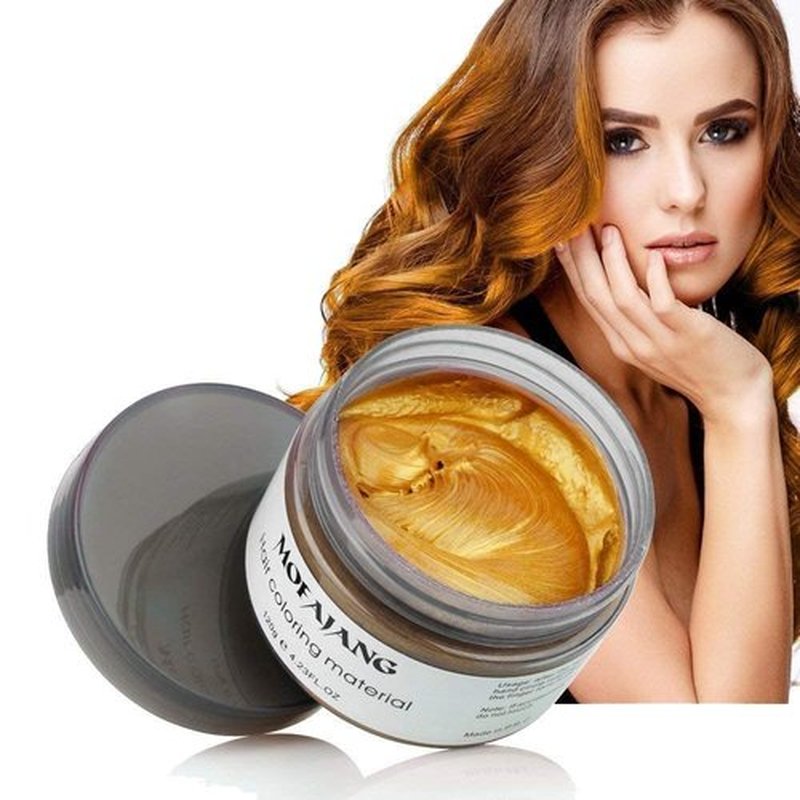 Gold Hair Color Wax - Washable Instant Hair Dye Cream for DIY Hairstyles | Perfect for Halloween Parties