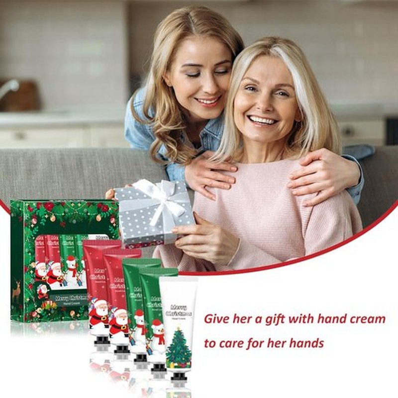 Aaiffey Hand Cream Gifts Set For Women Teens Christmas Gifts, Hydrating Lip Balm Stocking Stuffers Moisturizing Mini Hand Lotion And Lips Care Cream Set (8 PCS)