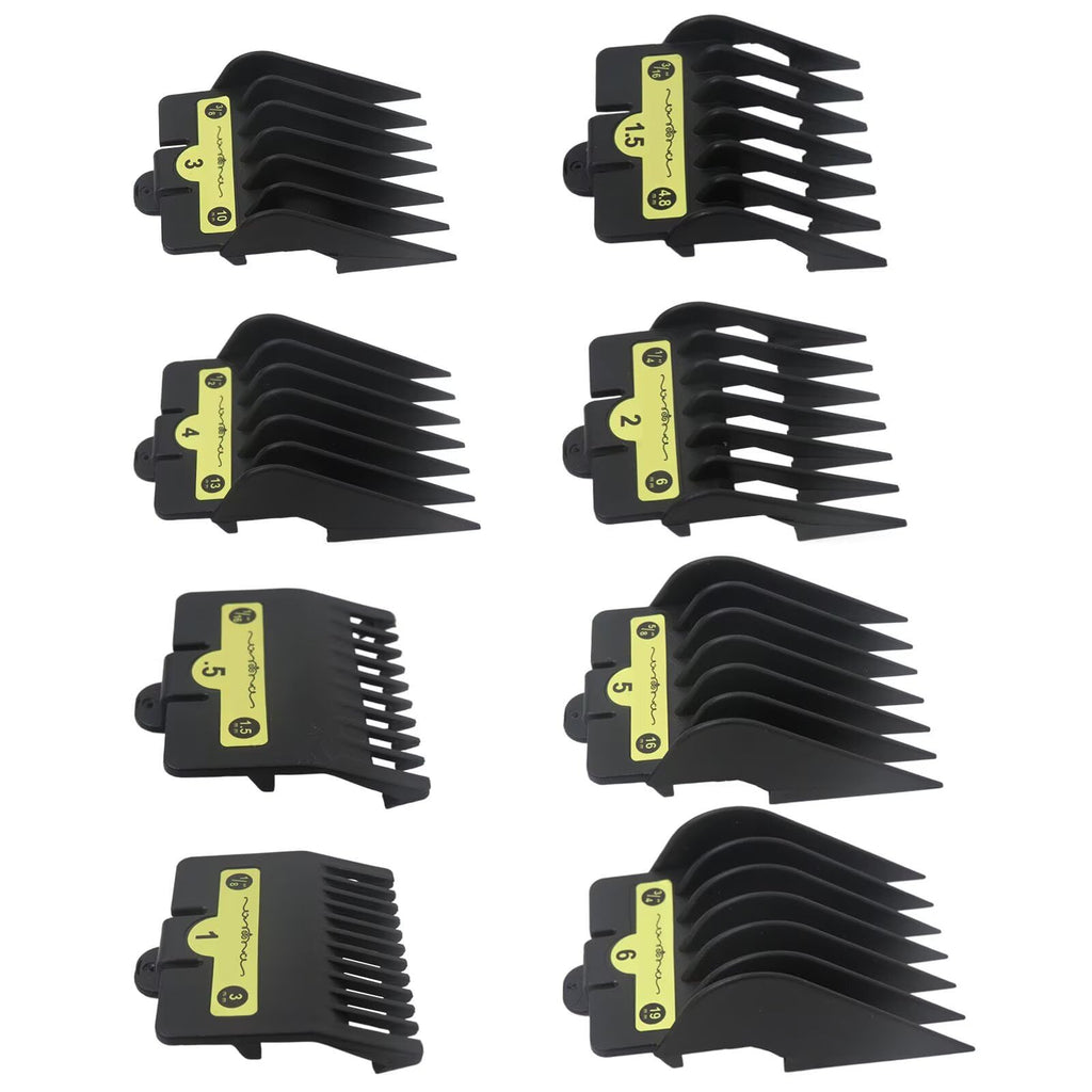Zafina-UP 8pcs Clipper Guards for BaBylissPRO Barberology FX870, FX880, FX825, and FX673 Clippers, Trimmer Replacement Guards 8 Length (1/16, 1/8, 3/16, 1/4, 3/8, 1/2, 5/8, 3/4inch)