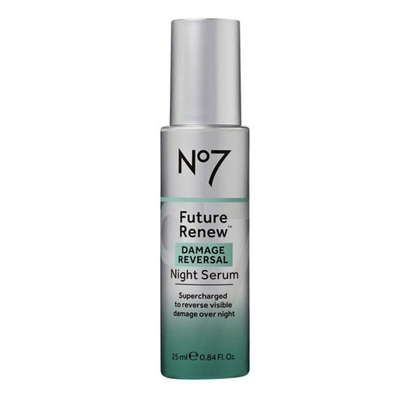 No7 Future Renew Damage Reversal Night Serum - Anti-Aging Peptides Serum for Face - Formulated with Hyaluronic Acid & Niacinamide to Help Reverse Visible Signs of Skin Damage Overnight (0.84 Fl Oz)