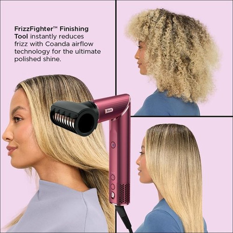 Shark FlexStyle Air Styling System - Powerful Hair Dryer Brush & Multi-Styler with Auto-Wrap Curlers | Black Cherry