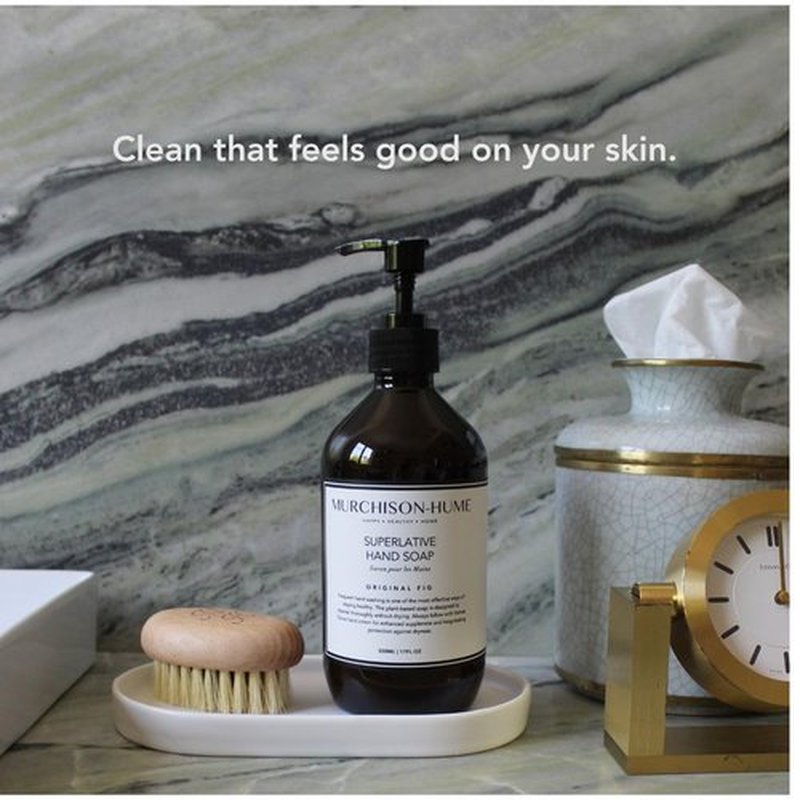 Murchison-Hume Original Fig Hand Soap - Plant-Based Formula with Refillable Pump | SLS-Free & Hydrating | 16 fl oz