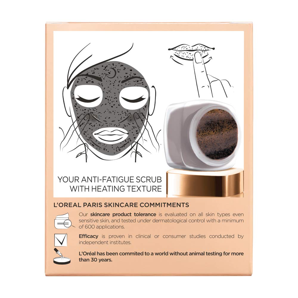 L'oreal Paris Skin Care Pure Sugar Face Scrub With Kona Coffee To Instantly Resurface & Energize for Soft Glowing Skin, 1.7 Ounce
