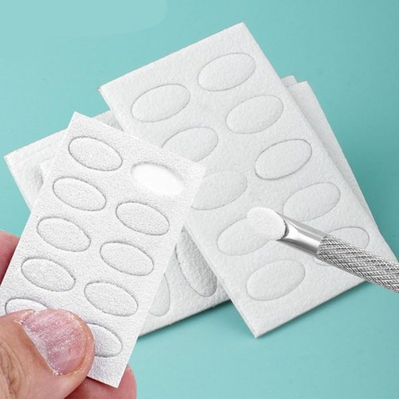 Circle Bevel Double-ended Nail Cuticle Pusher Tool Pre-polish Sandpaper Sheets Manicure Kit Stainless Steel Nail Pusher Cuticle Remover Self-adhesive Sand Paper Nail Art Dead Skin Removing Nail Tools