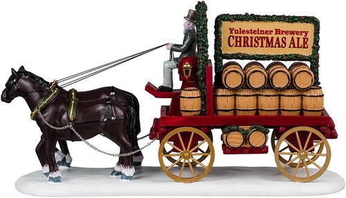 Lemax Christmas Village | Christmas Ale Delivery Figurine - 43710, Festive Holiday Decor