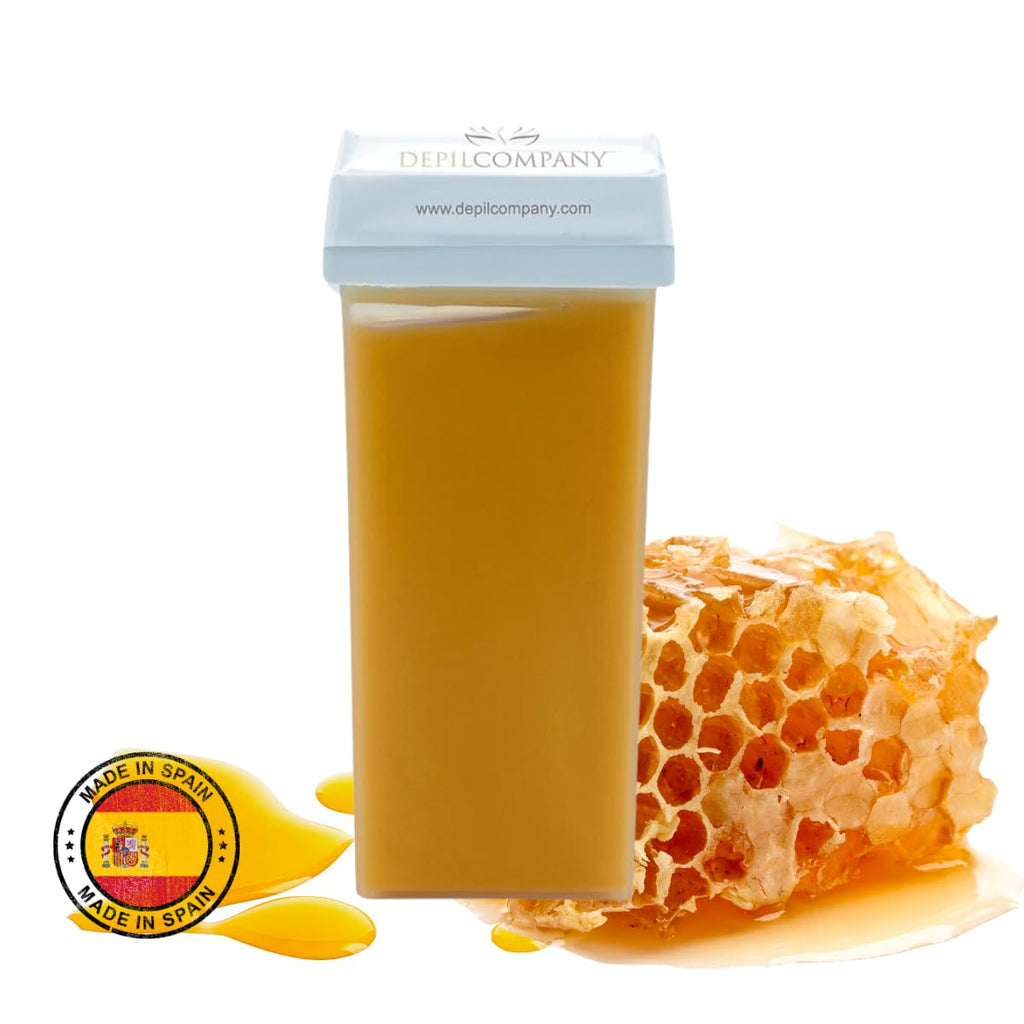 Depilcompany Roll-On Honey Wax | Warm Roll-On Depilatory Wax for Smooth Hair Removal | Soft Wax | Single-Use | Hygienic | Made in Spain | 3.53 oz (3 PCS)