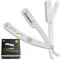 The Shave Factory Straight Edge Razor Kit - with Single Stainless Steel razors (Stell + Derby Premium)
