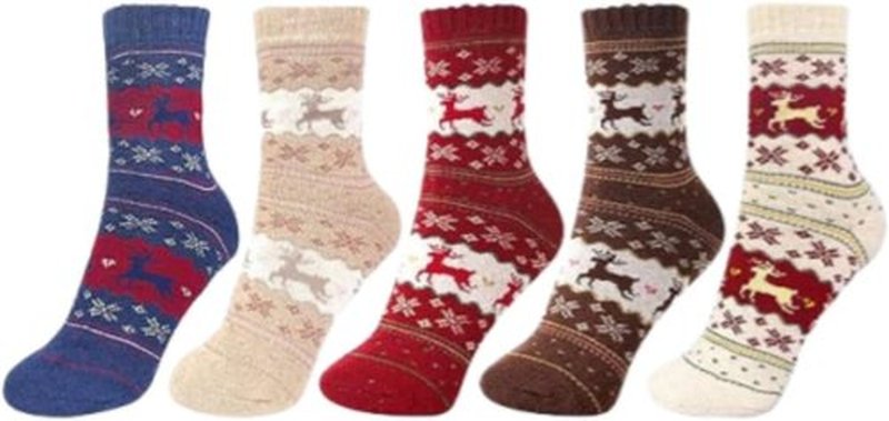 Skiennix Casual Crew Socks - Ultra Soft & Breathable for All-Day Comfort | 5 Pairs